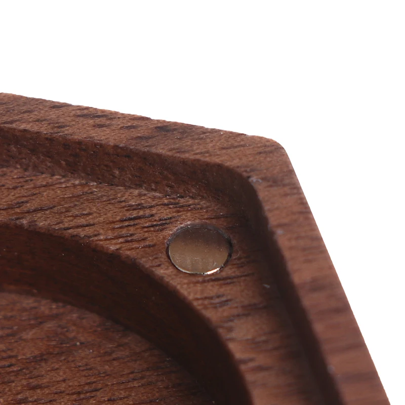 

49*49*29 Mm Hexagon Wedding Wood Ring Box Holder Your Names And Date Wedding Ring Bearer Box Black Walnut