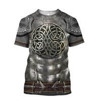 armor knight warrior chainmail 3d printed t shirts women for men summer casual tees short sleeve t shirts cosplay costumes 04