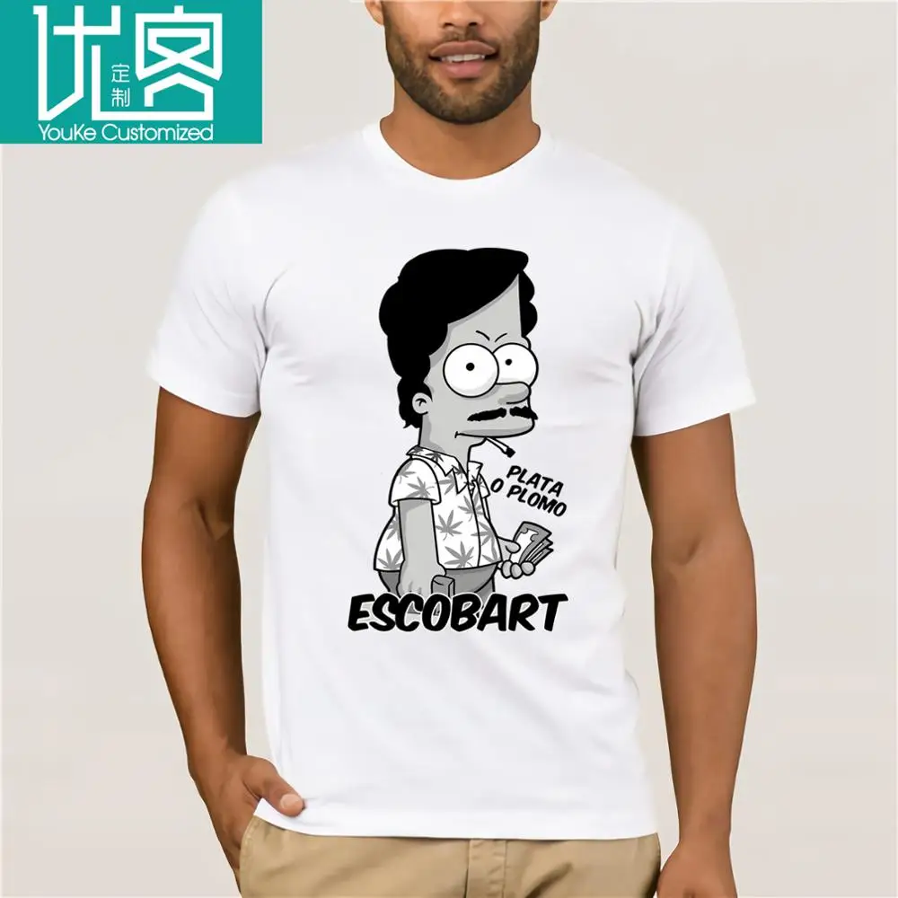 Pablo escobar bart mashup escobart взрослая футболка с рисунком Мужская унисекс новая модная