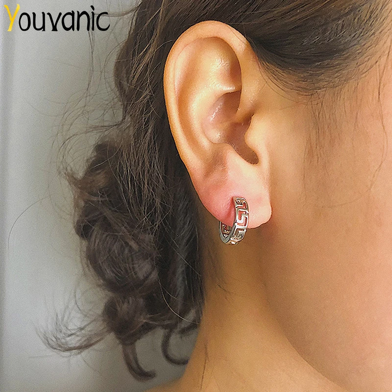 Маленькие круглые серьги кольца youvolic в Корейском стиле стимпанк золотые