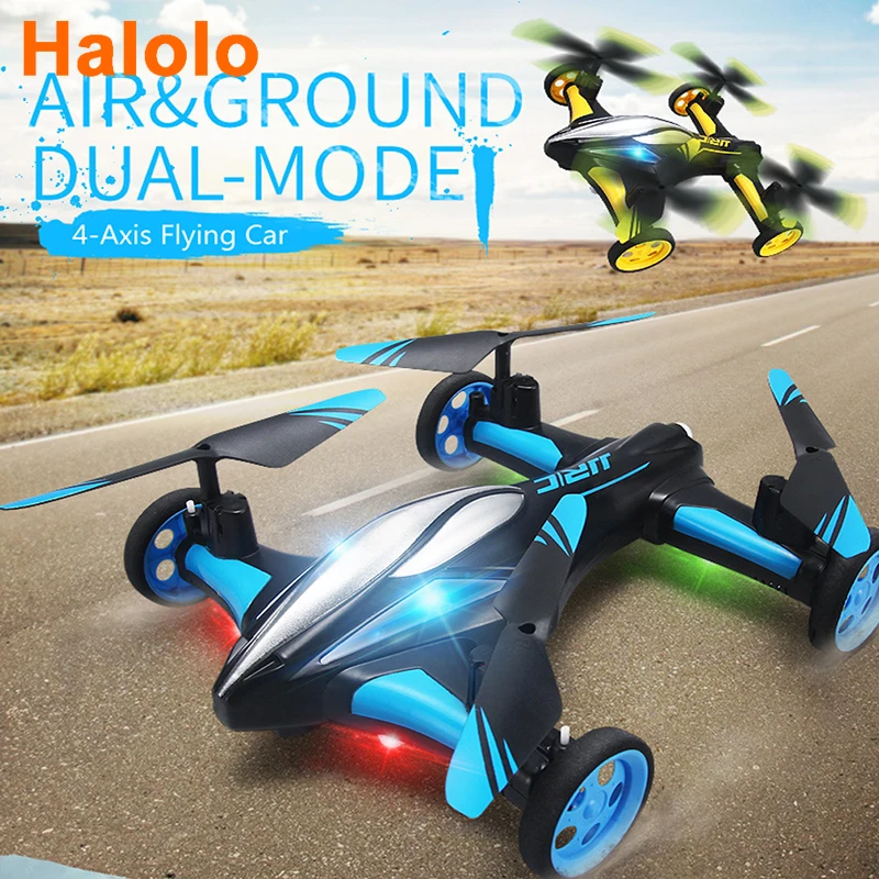 

Halolo RC Drone Air-Ground Flying Car H23 Quadcopter With Light One-key Return Remote Control Drones Model Helicopter Best Toys