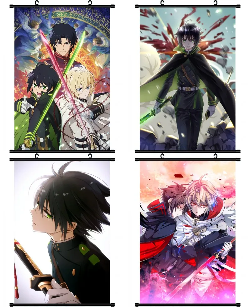 1 шт. популярный мультяшный сераф конца аниме печатный плакат прокрутка картина