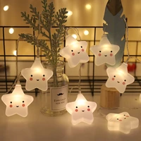 10leds new cloud smile stars battery powered string lights for christmas kids room home party celebration decoration gift