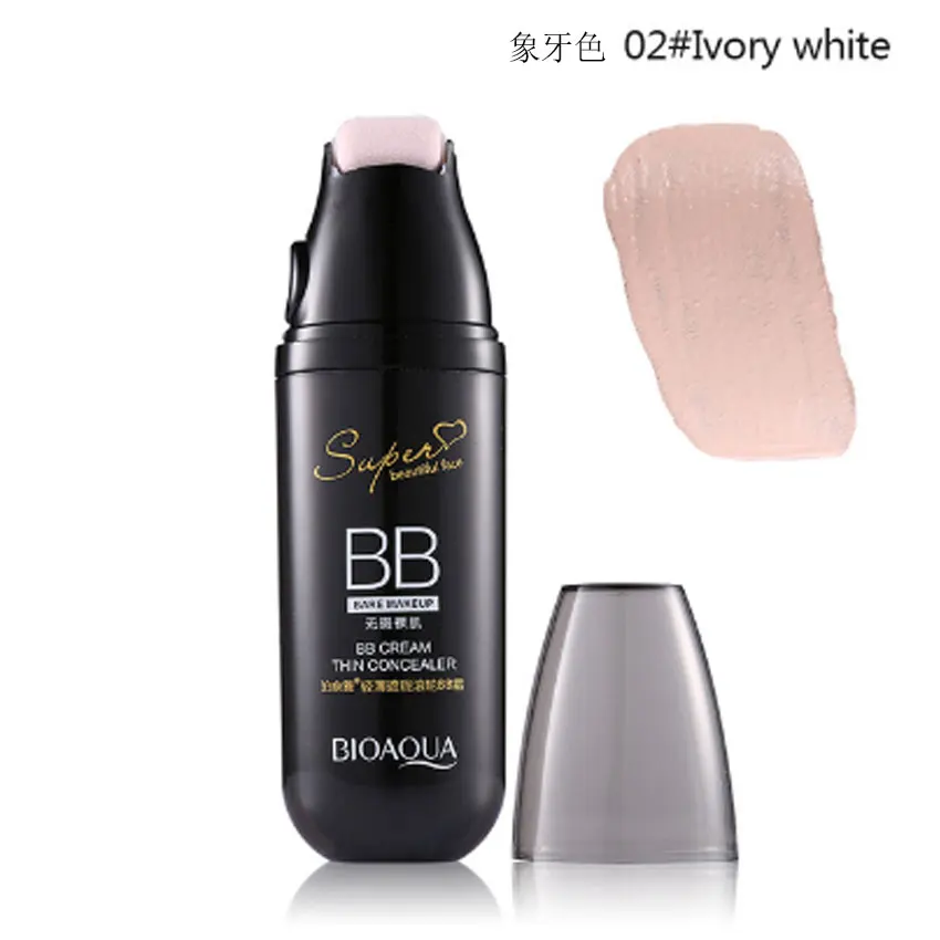 Lvory white Горячая BIOAQUA бренд прокрутка жидкая воздушная Подушка BB крем база голый макияж тонкий увлажняющий консилер корейская косметика 30 г - Цвет: Lvory white