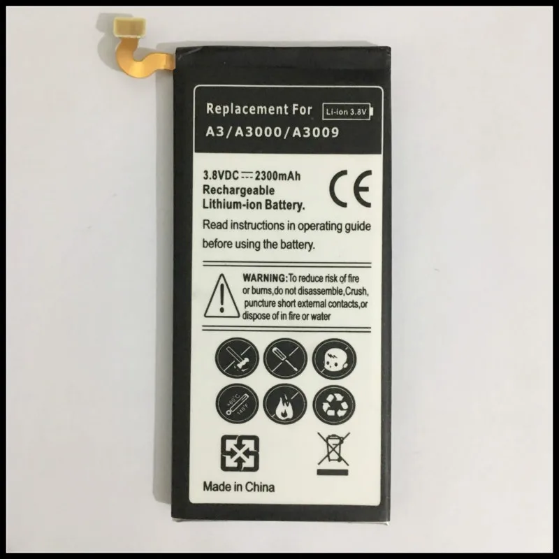 Высококачественная аккумуляторная батарея для Samsung A3 A300 A3000 A3009 A300X A300H A300F EB-BA300ABE |