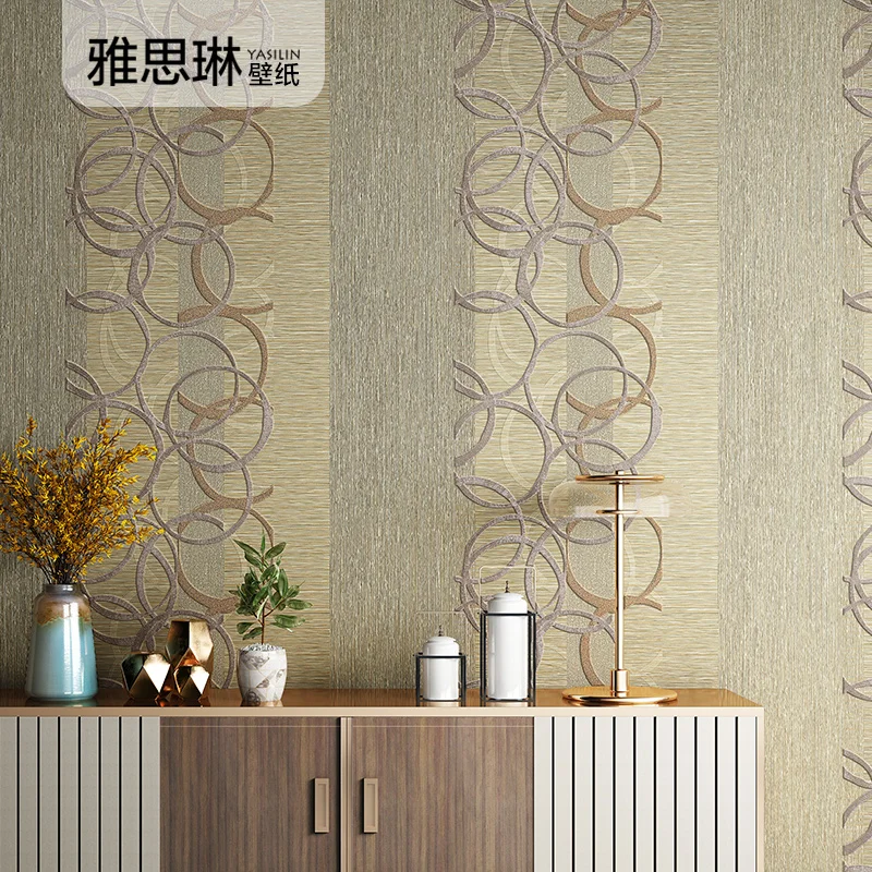 Высокое качество в скандинавском стиле с эффектом 3d круг полосы обои гостиная