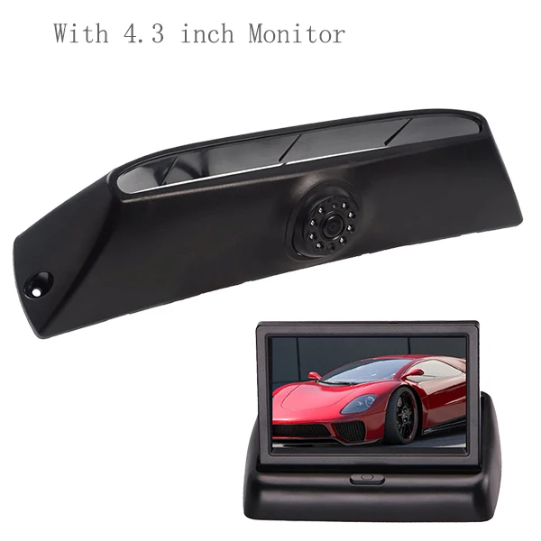 4 .3 inch kit 1 Автомобильный тормозной светильник, камера для IVECO, дневной тормозной светильник, камера заднего вида, камера заднего вида 5 ''7'', зеркало заднего вида, монитор - Название цвета: 4 .3 inch kit 1