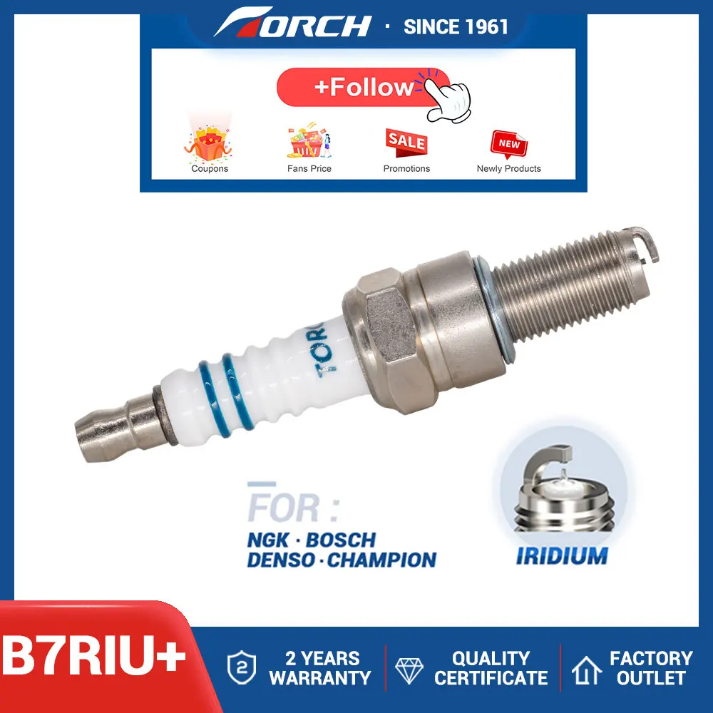 

1PCS Motorcycle Accessories Iridium Candles Torch B7RIU+ B7RIU for CR8E SPARK PLUG for YAMAHA / Y15ZR / FZ150i / YSUKU