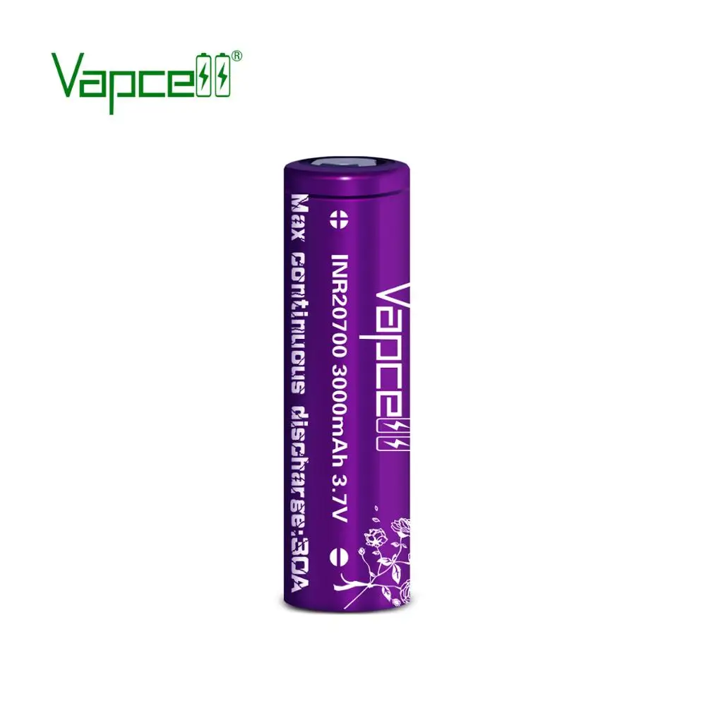 1 доллар купон Vapcell 20700 аккумулятор высокой энергии перезаряжаемый 3,7 V molicel 20700 3000 mah 30A литий-ионный аккумулятор