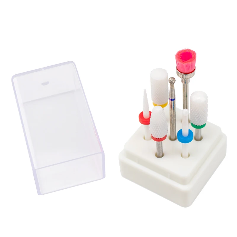 Керамические сверла для ногтей 7 шт./компл. шлифовальные удаления УФ геля