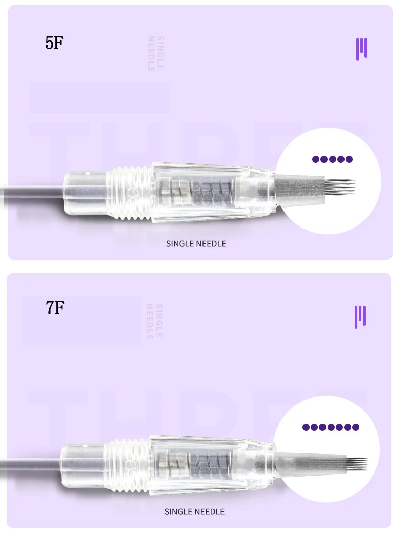 50 шт. иглы для микроблейдинга 1RL/3RL/5RL/5F/7F картридж Иглы для татуировки бровей/губ Перманентный макияж аксессуары поставки