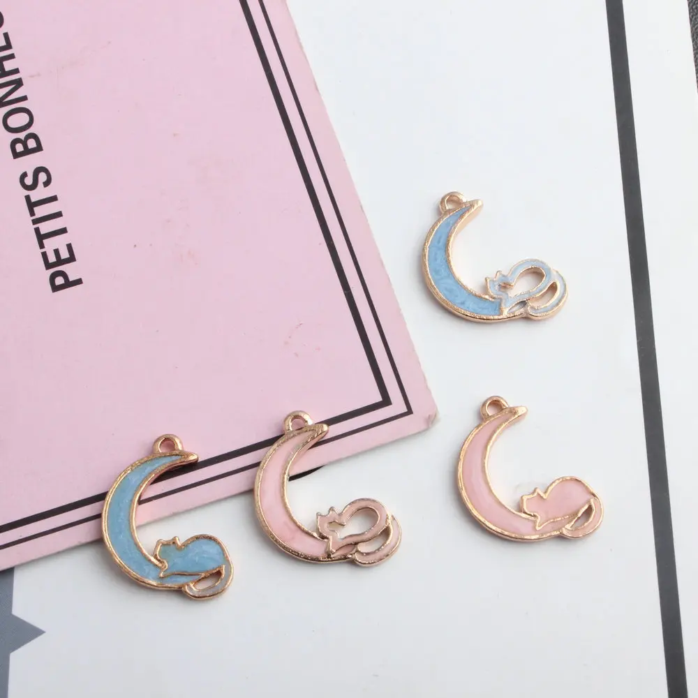 Симпатичные Луна Кот Сделай Сам корейские украшения аксессуары K Золотая капля