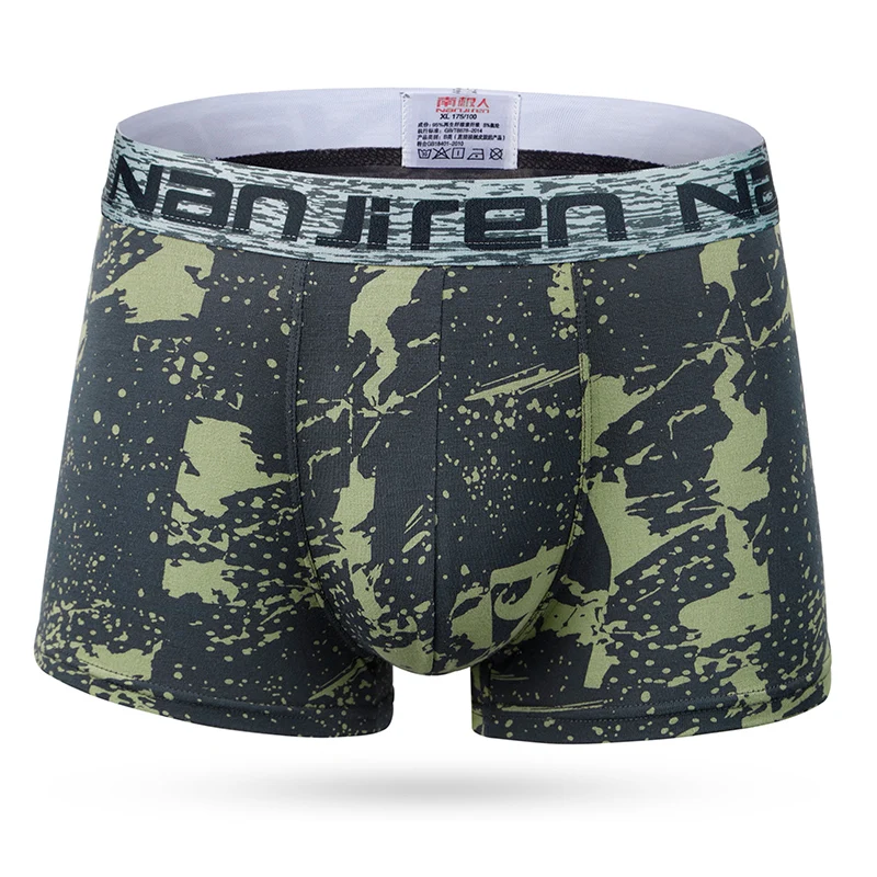 

NANJIREN Underwear Summer Panties for Men Solid Organic Natural Cotton Model Boxers Men Ventilate Plus Size Boxers 4Pcs\lot
