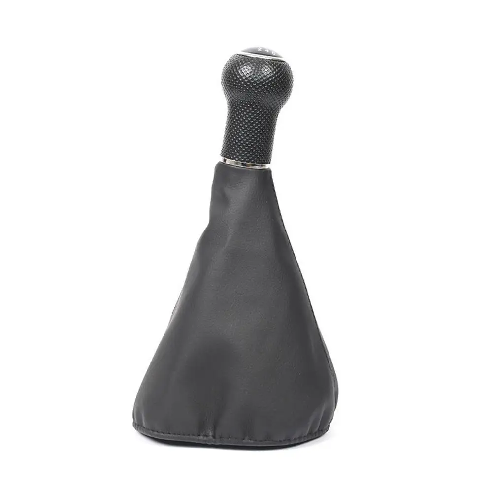 5 скоростей Рычаг переключения передач из искусственной кожи рычаг с крышкой для