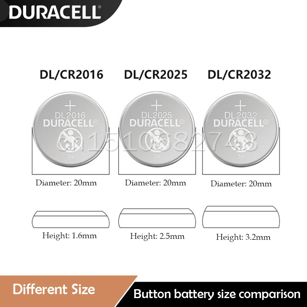 Кнопочная Монетка Duracell CR2025 3 в оригинальная для часов компьютеров пультов