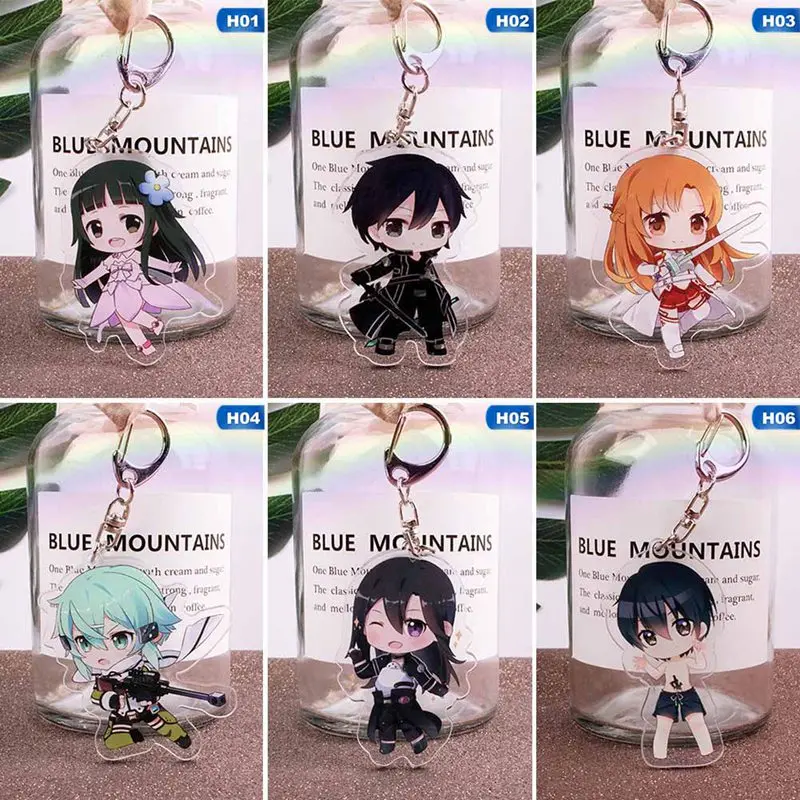 Sword Art Online SAO Yuuki Asuna акриловый брелок для ключей