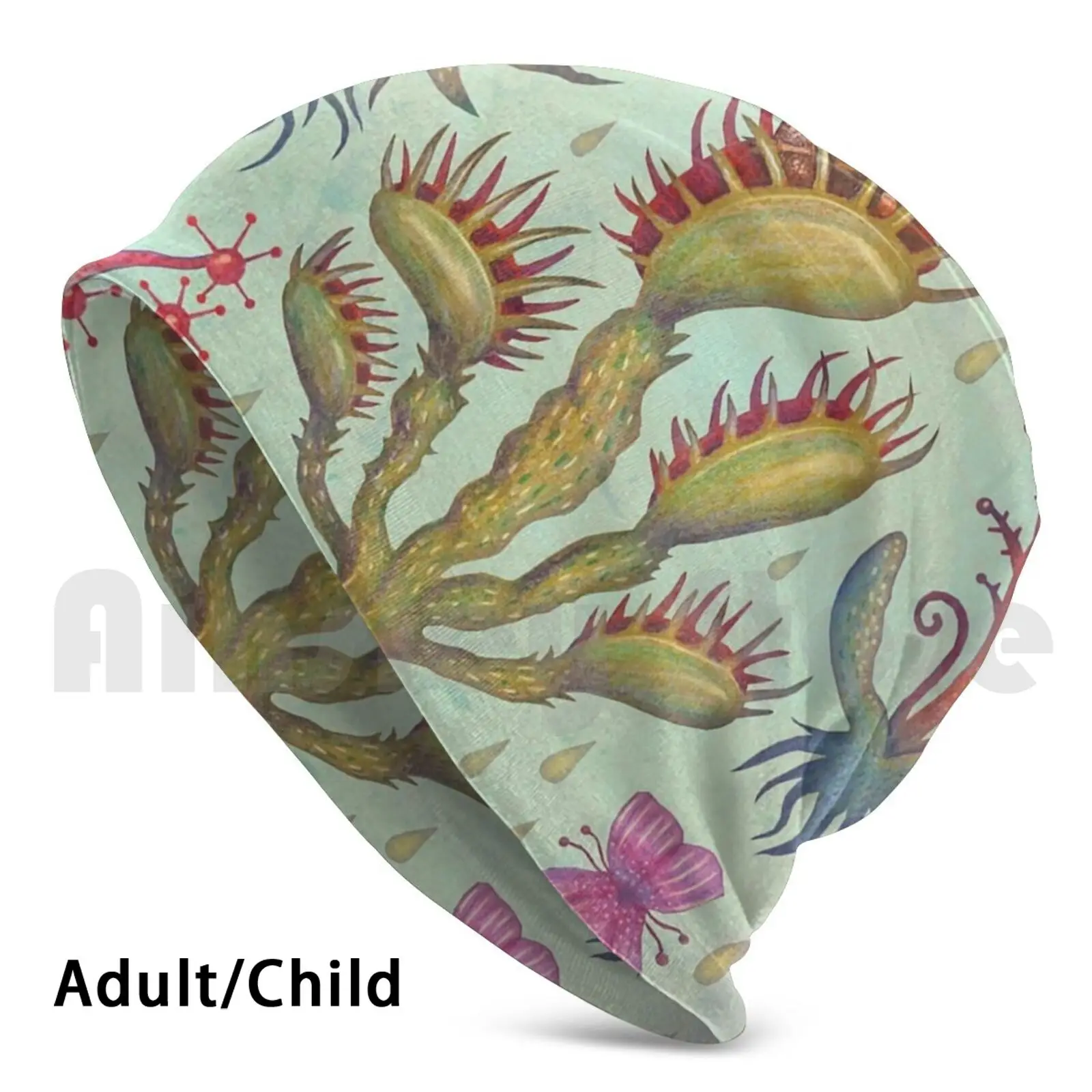 

Шапочки-пуловер для хищных растений, удобная шапочка для хищных растений, натуральные акварельные карандаши