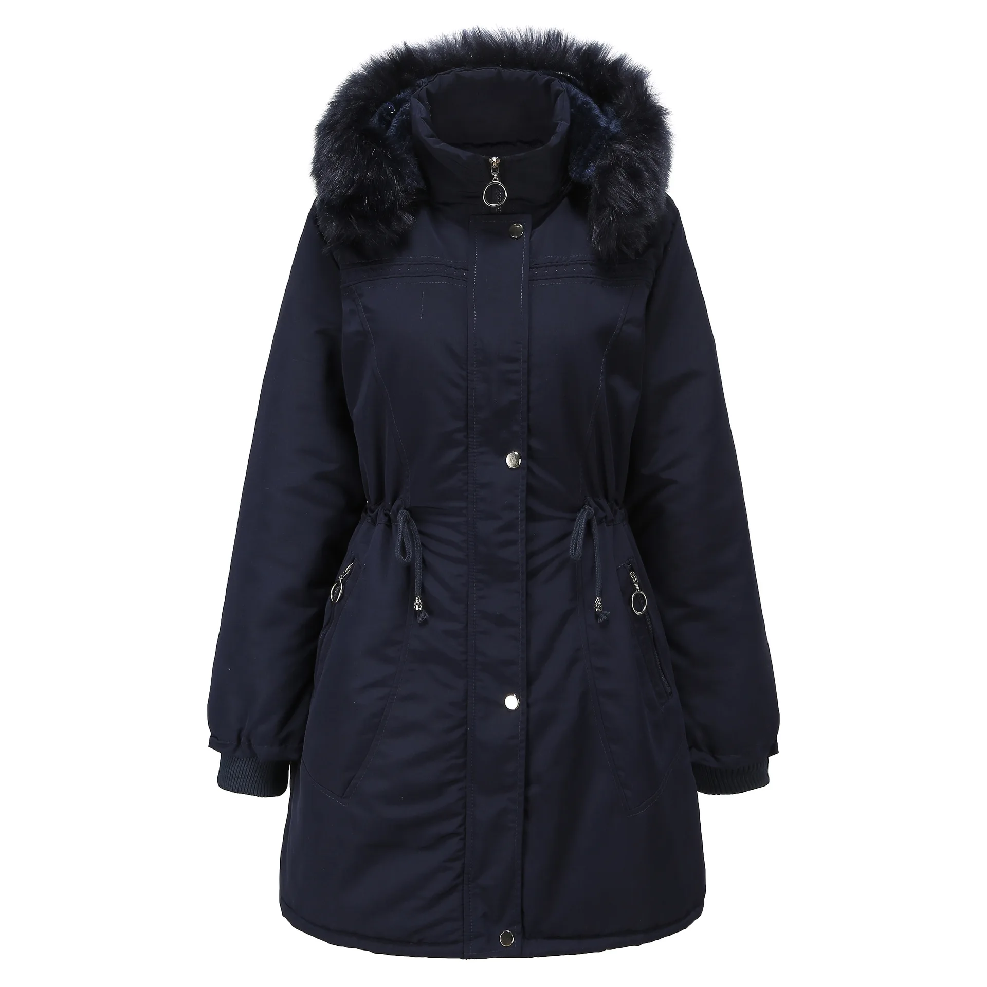 Spot 2020 cotton coat fleece long long hooded cotton jacket winter warm plus velvet coat cotton jacket women