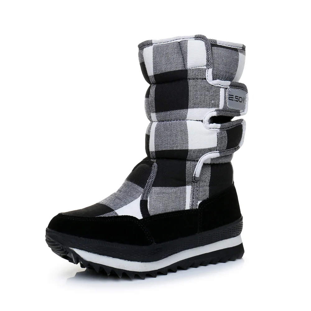 Fashionable middle boots Scottish style snow boots snow shoes middle boots cotton boots short boots women
