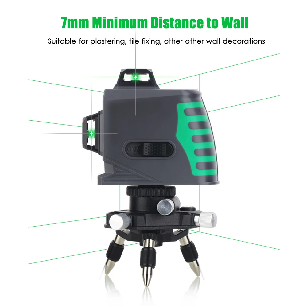 Самонивелирующийся лазерный уровень профессиональный 12-линейный нивелир 360