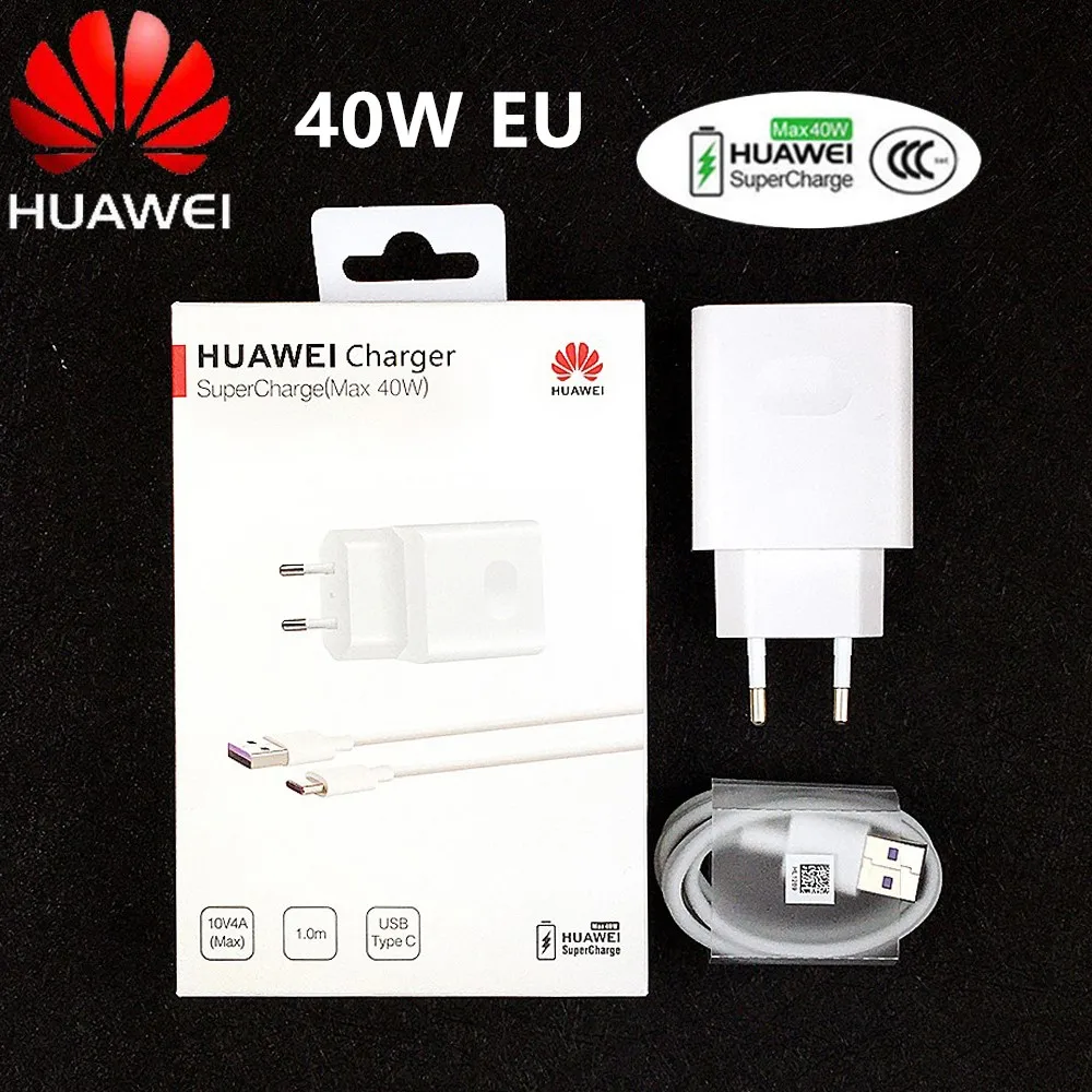 ЕС Huawei P30 Pro зарядное устройство оригинальный 40W суперзарядное быстрой зарядки