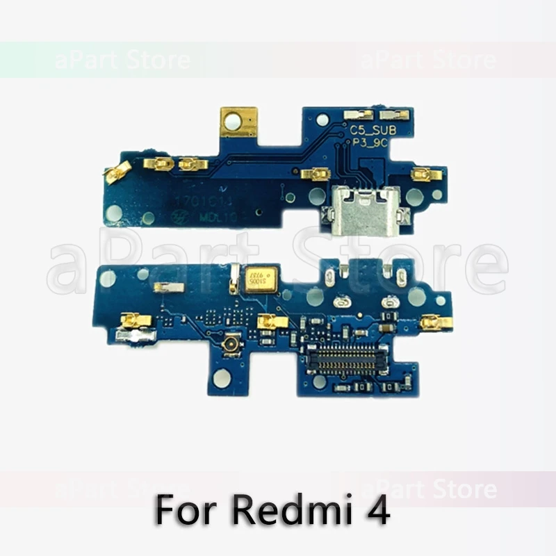 For Redmi 4 Для Xiaomi Redmi Note 3 3s 4 4x Pro Prime USB Дата зарядный порт зарядное устройство док-станция гибкий кабель Замена - Color: For Redmi 4