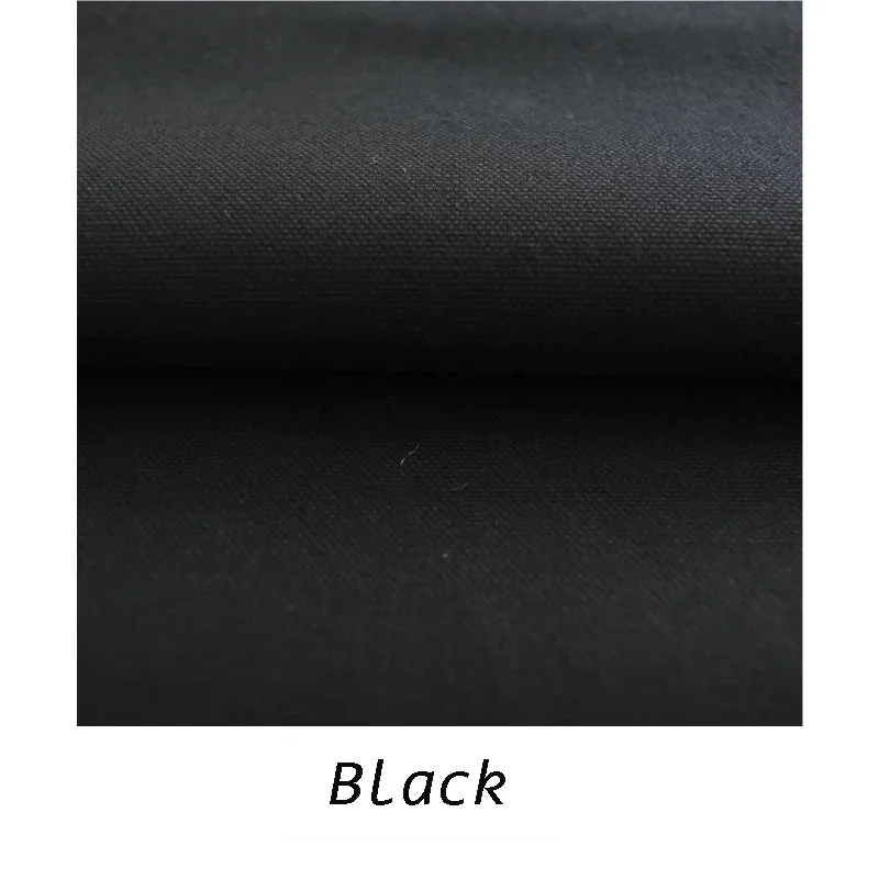 Black 50 см* 150 см хлопок плотная парусиновая ткань, ручная работа DIY лоскутное шитье мешок рисование на ткани холст - Цвет: Black