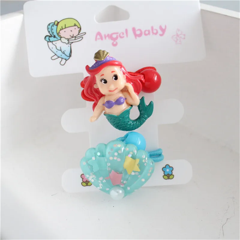 2 шт./компл. морская раковина Русалочка для девочек резинка волос с жемчужинами