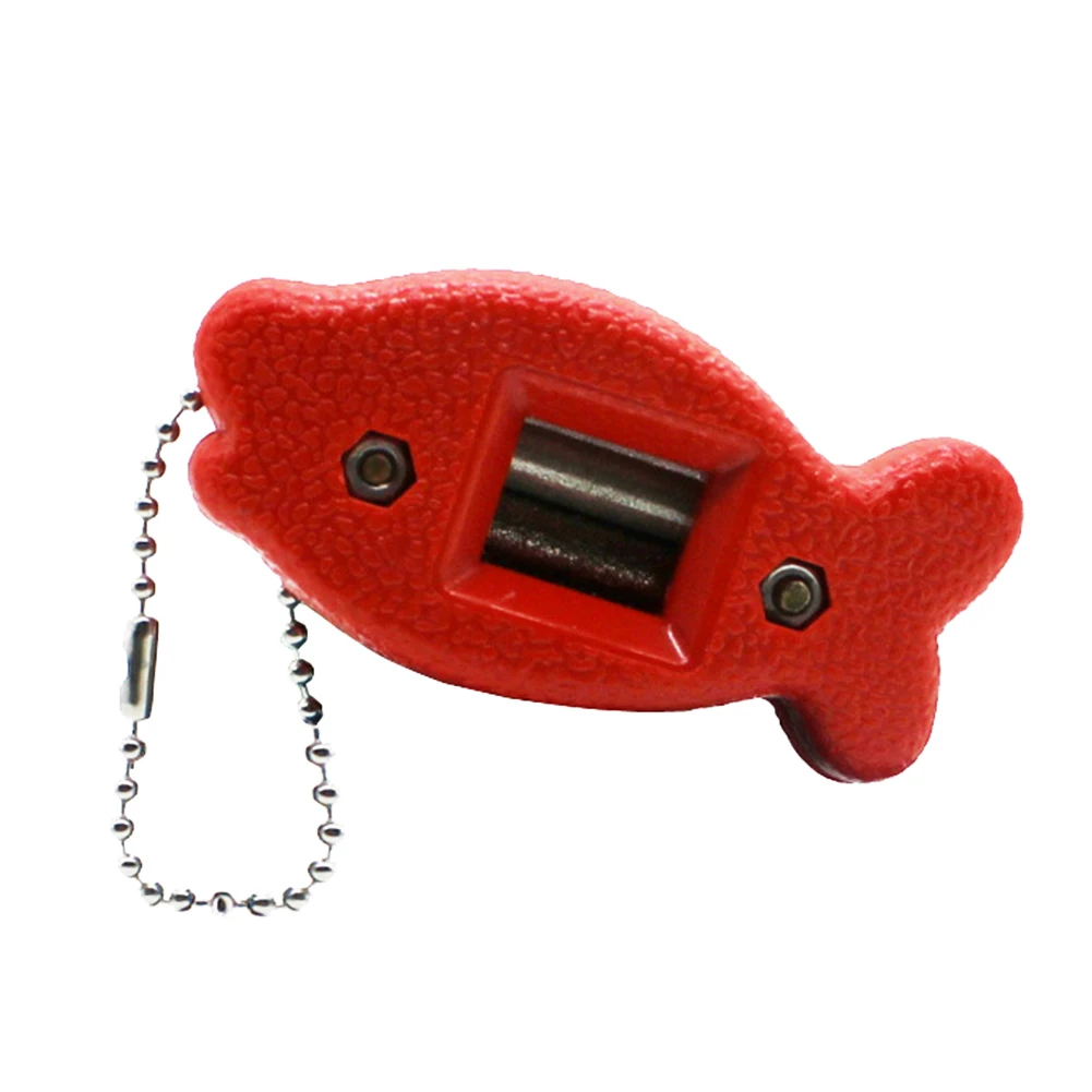 Repair Accessories Edge Maintenance Fish Shape Hockey Blade Skate Sharpener Double Grinding Heart Ice Diamond Hand Held Tool |