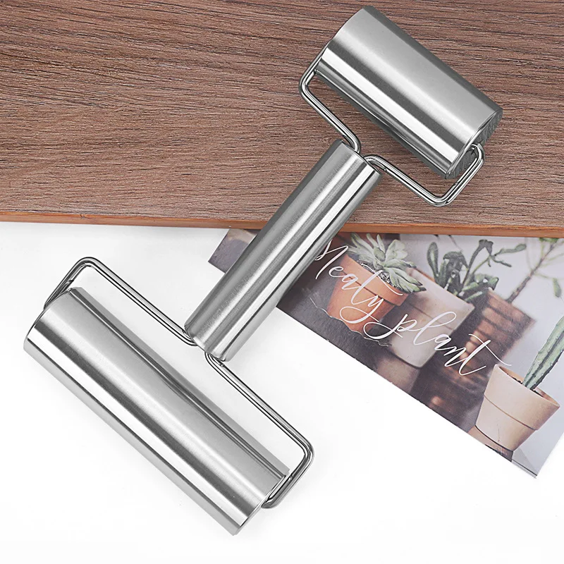 

Скалка с двойной головкой из нержавеющей стали, термостойкая кухонная утварь Для Выпечки Пиццы, пирожных, печенья PLDI889