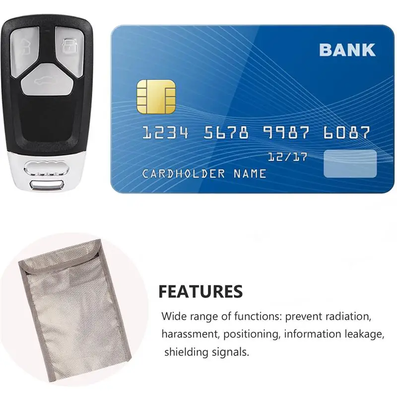 1 шт. радиочастотного сигнала мешок замка знак чехол Брелок клетки Фарадея сумка