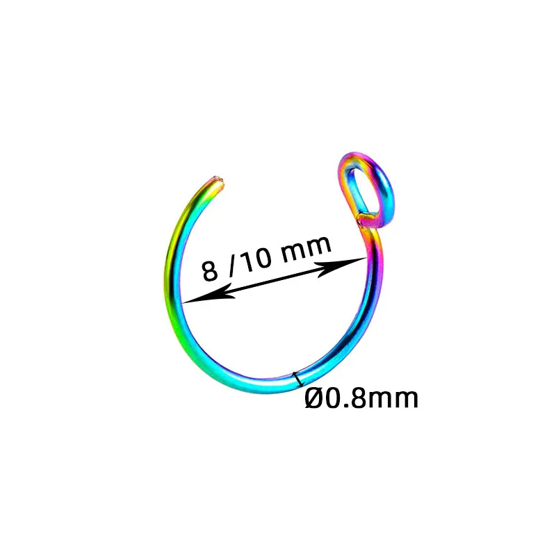 Кольцо для имитации носа из нержавеющей стали 1 шт. кольца перегородки C-образный