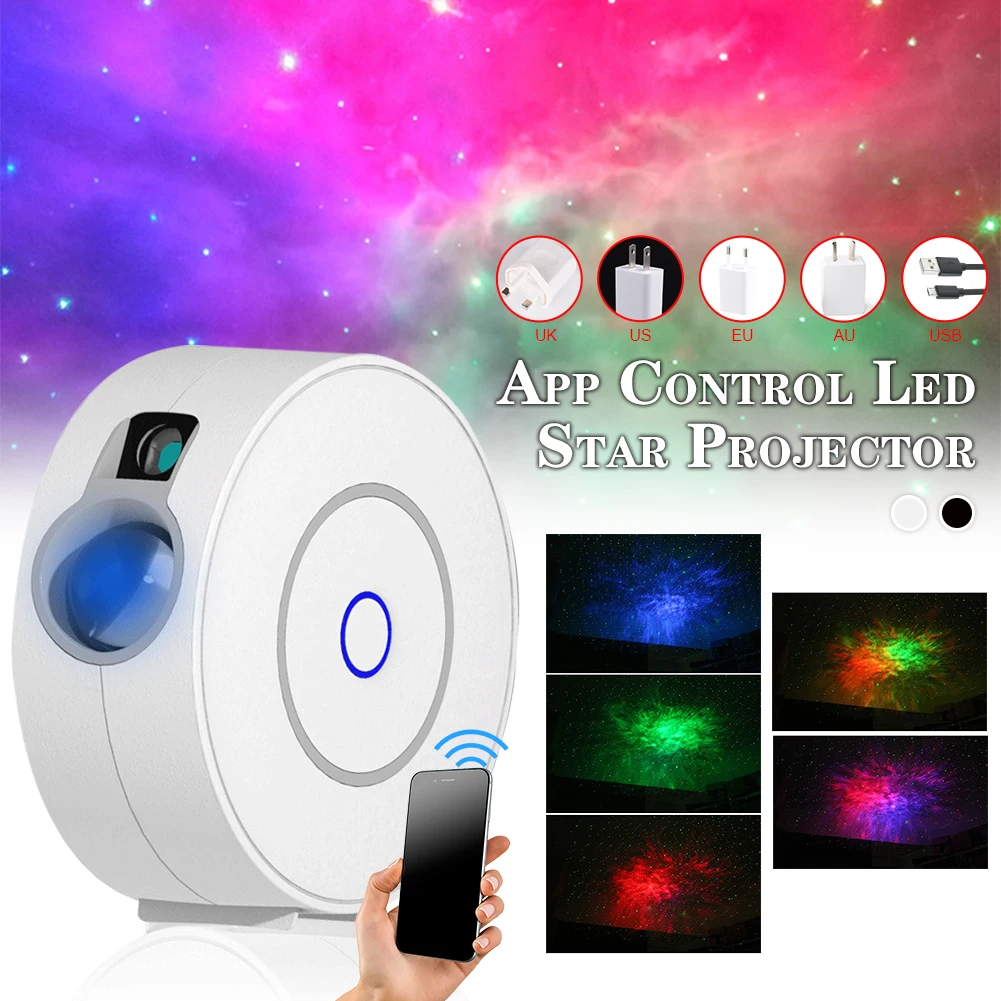 

WiFi Tuya Smart Star Projector Galaxy Laser Starry Sky Projector Night Light Colorful Smart Life APP Wireless For Alexa Google