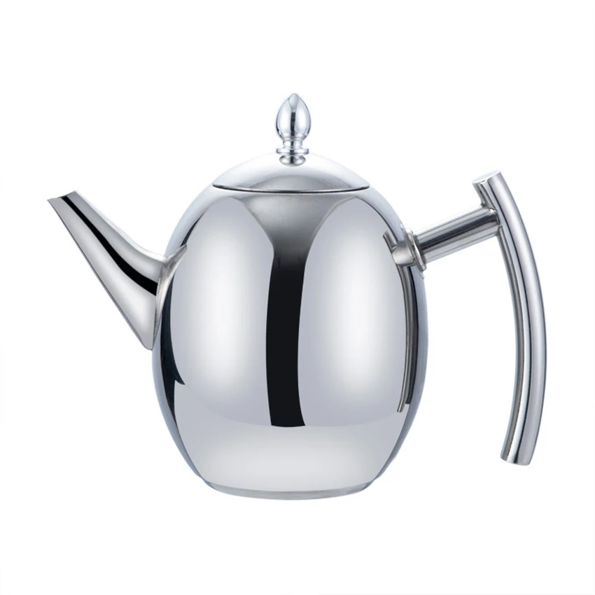 

Stainless Steel Tea Pot With Removable Infuser for Loose Leaf and Tea Bags, Dishwasher Safe and Heat Resistant, 1/1.5/2 L