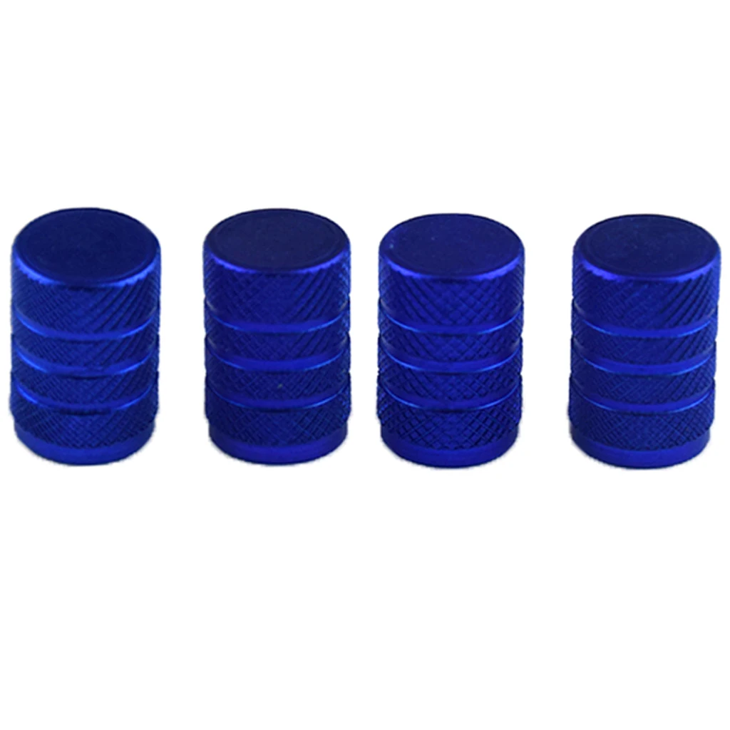 

8 Pack Car Bike Wheel Tire Valve Stem -in Dust Cap Aluminum Dark Blue