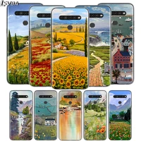 beautiful oil painting landscape for lg v60 v50s v50 g8x g8s g8 g7 thinq 5g k61 k51s k41s k30 k20 q60 q9 soft phone case