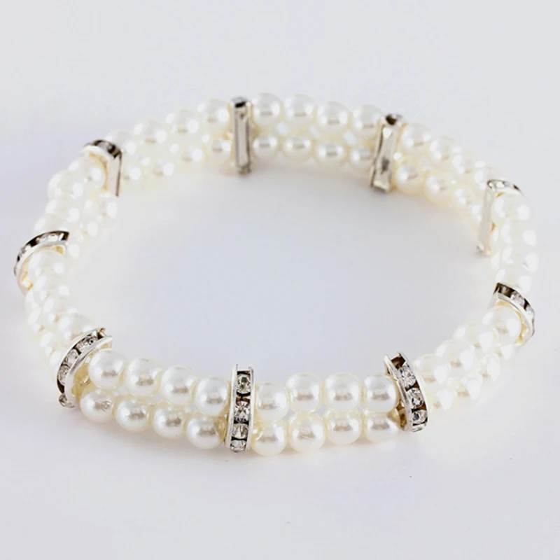 Модный жемчужный ошейник для собак регулируемое индивидуальное ожерелье Martingale