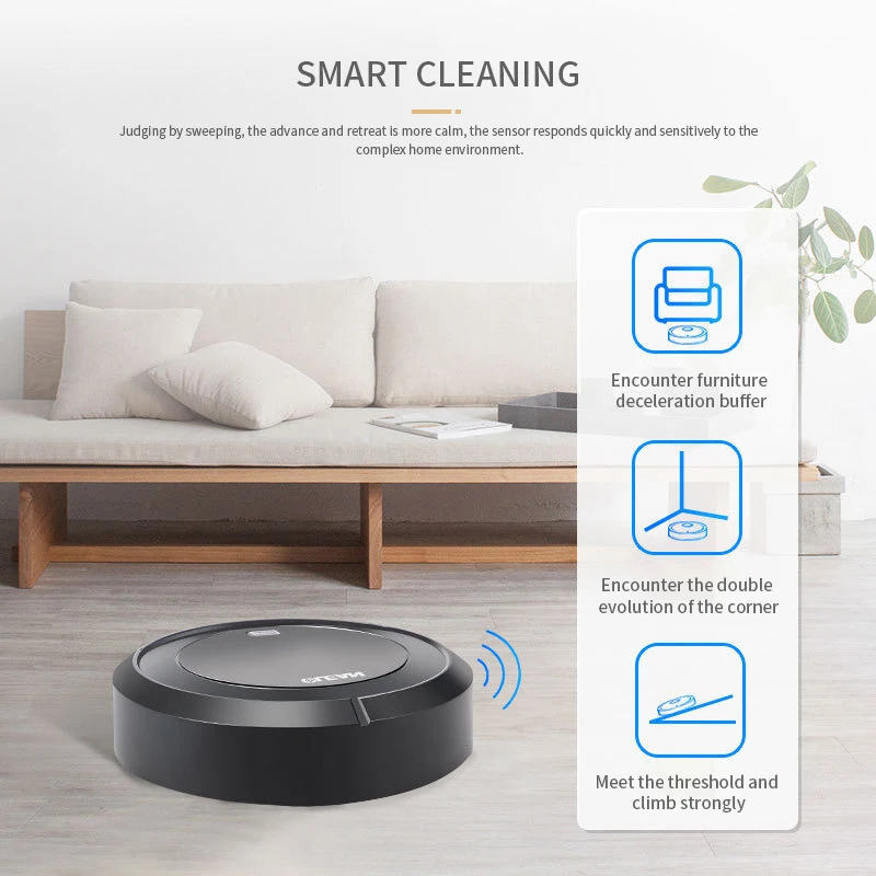 Беспроводной пылесос для уборки Авто робот умный подметальный пол грязь Пыль