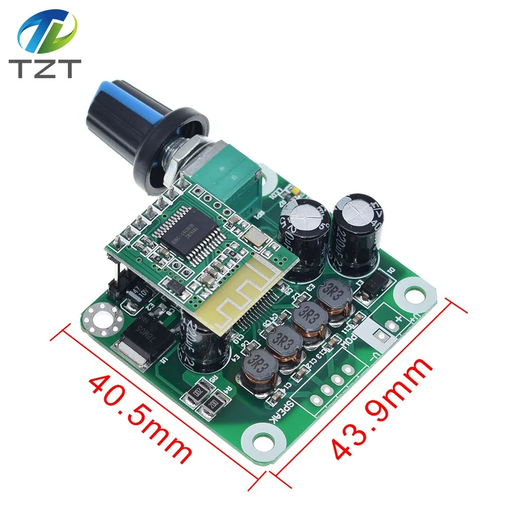 Цифровой стерео аудио усилитель мощности TZT TPA3110 Bluetooth 4 2 15 Вт + плата модуля 12 24 В