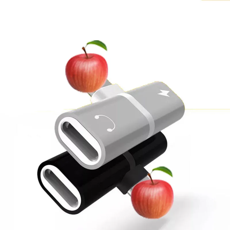 Переходник для наушников Eighfitech Iphone 7 8 x 2 в 1 зарядки прослушивания музыки