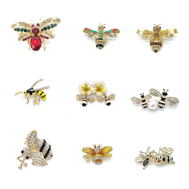 

PD BROOCH New Cute Cartoon Golden Bee Flower Corsage Brooch Clothes Accessories Brooch Brooches Brooch for Weomen Gift Jewelry