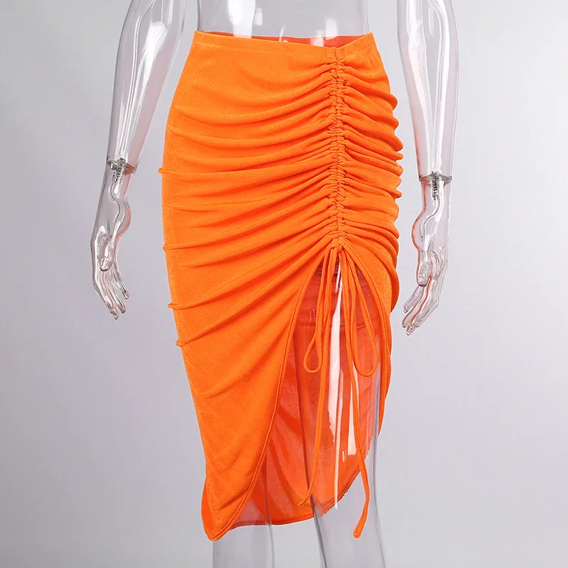 

Sexy 2 Piece Sets Female Turtleneck Bodysuits and Mini Skirts Suit Women Party Drawstring Matching Sets Outfit Bodycon G2885