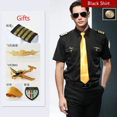 Style 6 Новое поступление, мужские высококачественные рубашки пилота, форменные комплекты, мужские рубашки с коротким рукавом, летние мужские женские рубашки - Цвет: Style 6
