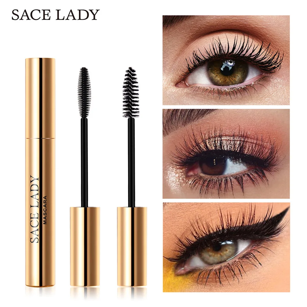 Популярная Золотая тушь SACE Lady с двойной кисточкой натуральная завивающая вода