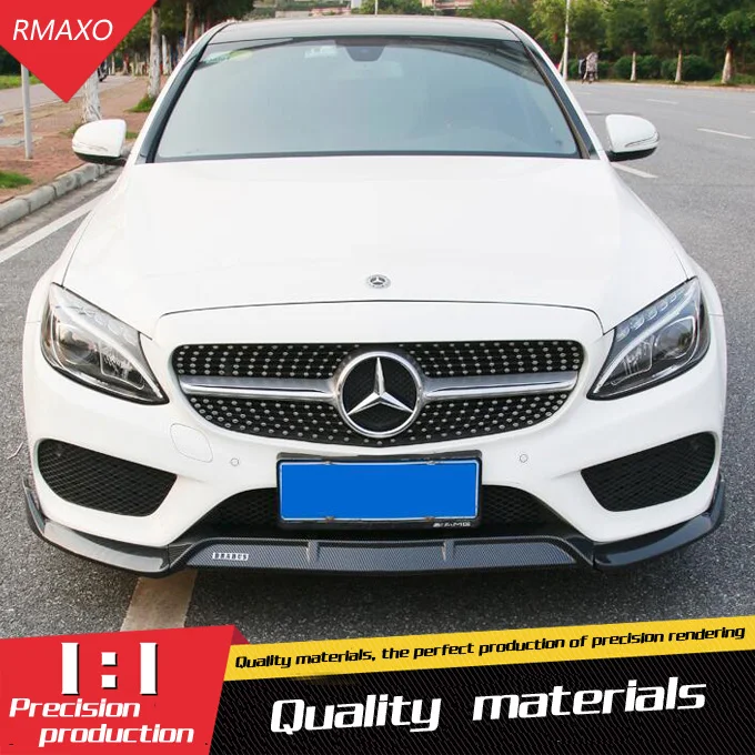 Для Mercedes Benz W205 рассеиватель переднего бампера защитные бамперы для C Class C200 C180