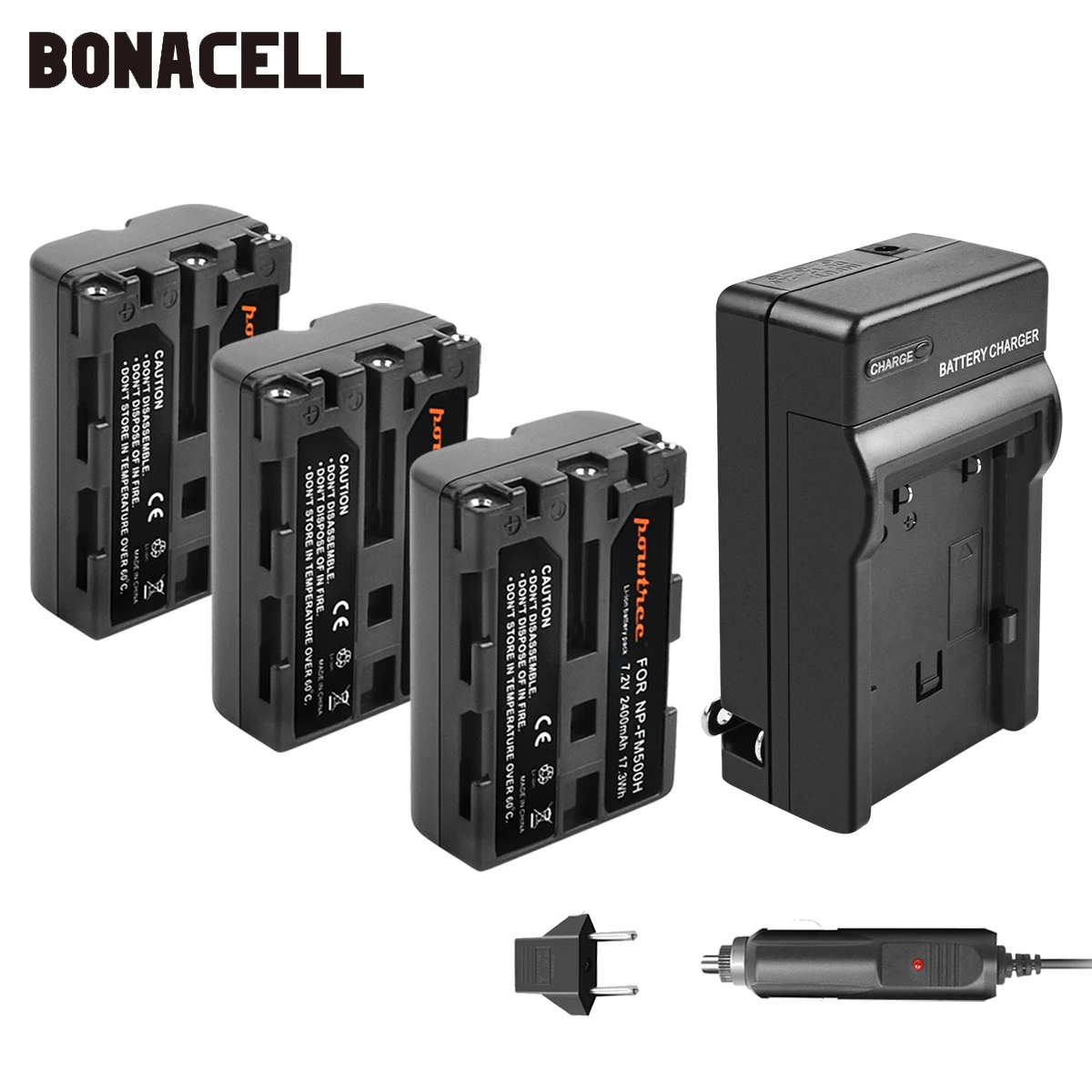 Bonacell 2400 мАч NP FM500H NPFM500H Аккумулятор для камеры + зарядное устройство Sony A57 A58 A65 A77 A99