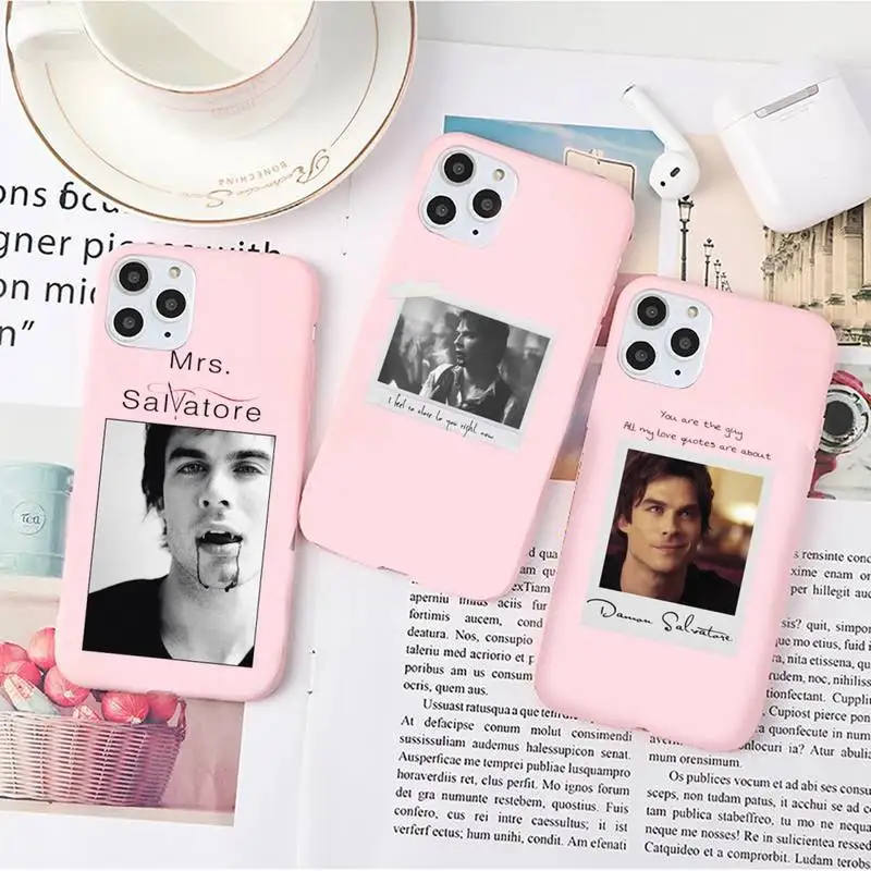 

The Vampire Diaries Tv series Phone Case Candy Color for iPhone 6 7 8 11 12 s mini pro X XS XR MAX Plus