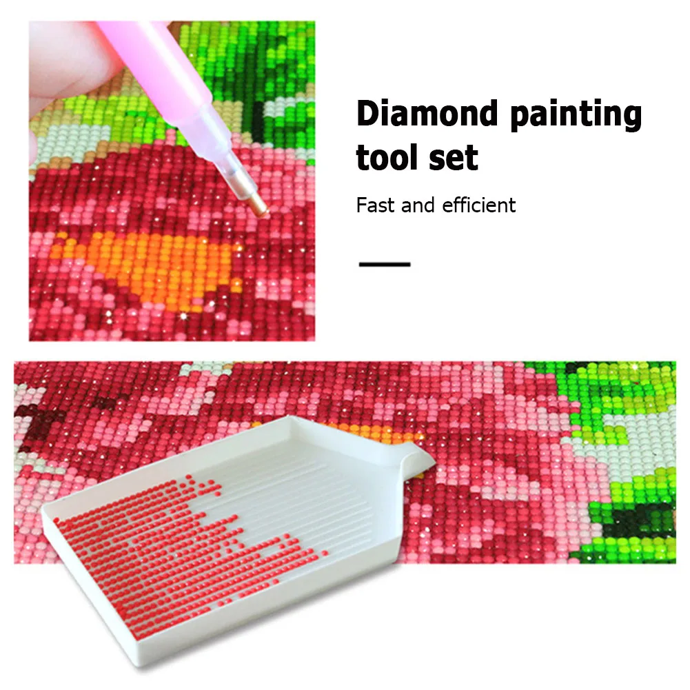 

41PCS 5D Diamond Painting Tools and Accessories Kit Roller Pen Clay Tray Diamond Embroidery Tray Box Set