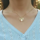 Крылья Ангела Guardian открытым сердцем Цепочки и ожерелья для женщин на День святого Валентина ювелирные изделия CZ камень циркония Цепочки и ожерелья сердце медальон очарование