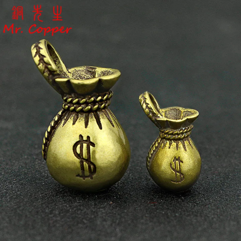 Винтажный медный брелок для ключей на удачу в виде долларов фигурок украшения